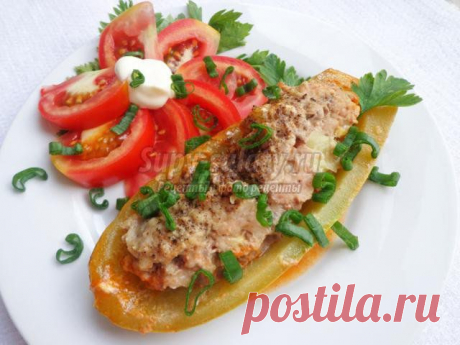Лодочки из кабачков с фаршем. Рецепт с пошаговыми фото