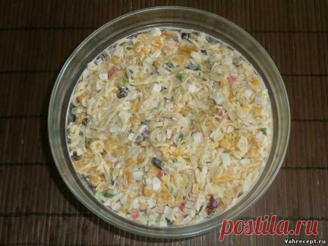 Салат из крабовых палочек с апельсином - Пошаговый рецепт с фото - Салаты