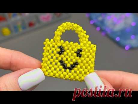 Tutorial: mini beaded bag with smiley face 🙂
