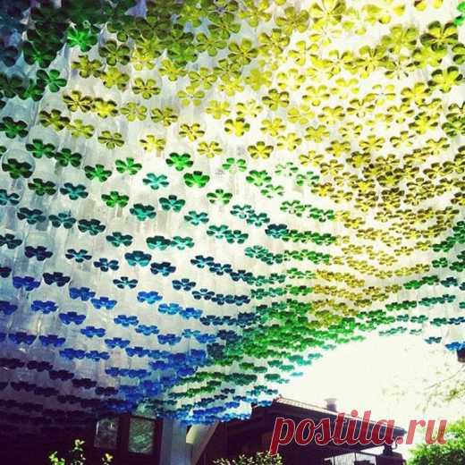 Грибы из пластиковых бутылок