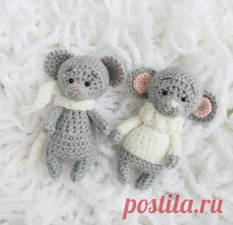 Брелки Мышки крючком. Амигуруми схемы и описания. Автор: Юлия Двоеглазова | IRINELY.ART