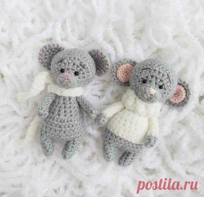 Брелки Мышки крючком. Амигуруми схемы и описания. Автор: Юлия Двоеглазова | IRINELY.ART