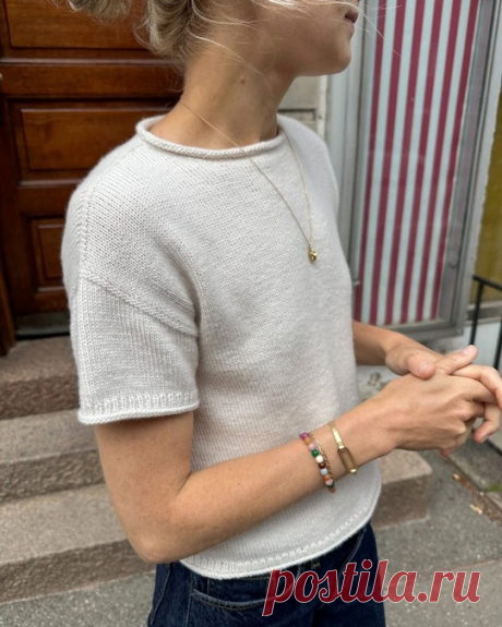 Вязание спицами. Футболка Cloud Tee от Petiteknit. — HandMade