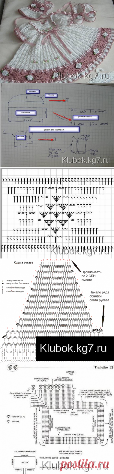 Очень красивое праздничное платье для девочки | Клубок