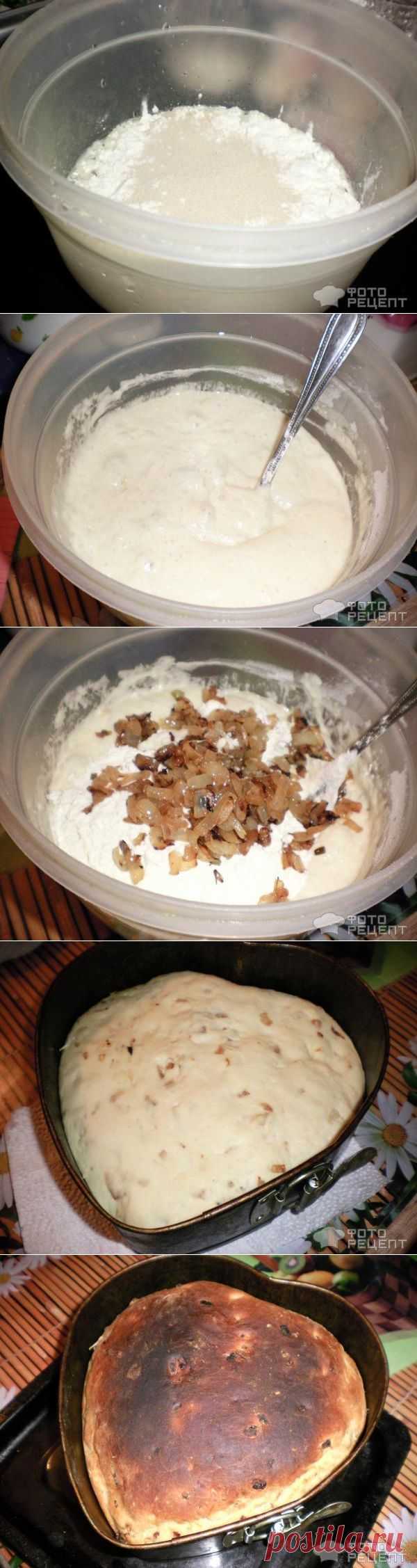 Домашний хлеб с луком (без хлебопечки) | Четыре вкуса