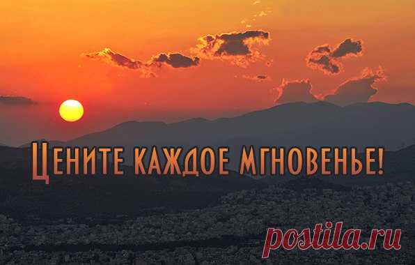 Цените жизнь, мгновенья, эпизоды. 
Цените каждый жизненный глоток! 
Дни уплывают вдаль, а с ними - наши годы. 
Жизнь быстротечна, как речной поток.