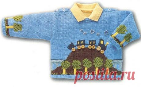 Пуловер жаккард.