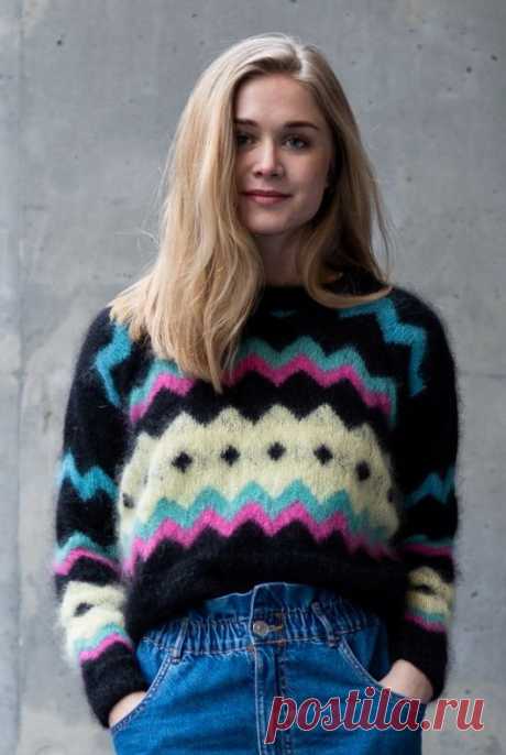 Вязаный пуловер из 80-х