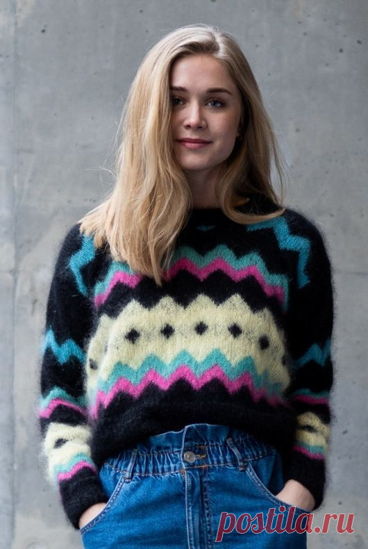 Вязаный пуловер из 80-х