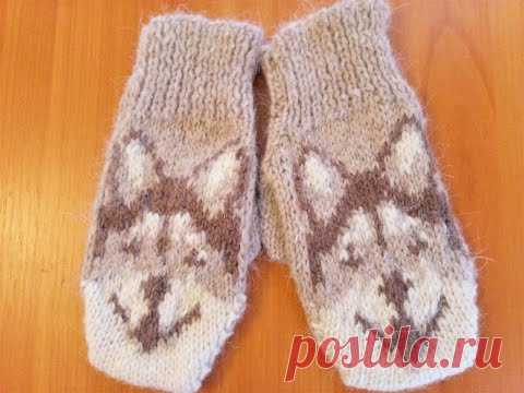 Жаккардовые варежки 