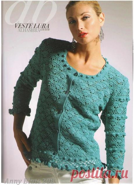 Жакет крючком из "ANNY BLATT"