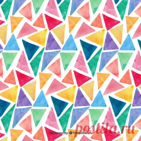 Красочный узор с акварельными треугольниками Более миллиона свободных векторов, PSD, фотографии и бесплатные иконки. Эксклюзивные халявы и все графические ресурсы, которые необходимые для ваших проектов