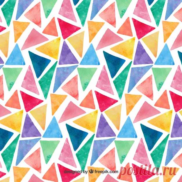 Красочный узор с акварельными треугольниками Более миллиона свободных векторов, PSD, фотографии и бесплатные иконки. Эксклюзивные халявы и все графические ресурсы, которые необходимые для ваших проектов
