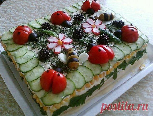 Украшаем салаты красиво!!!Легко и просто - Простые рецепты Овкусе.ру