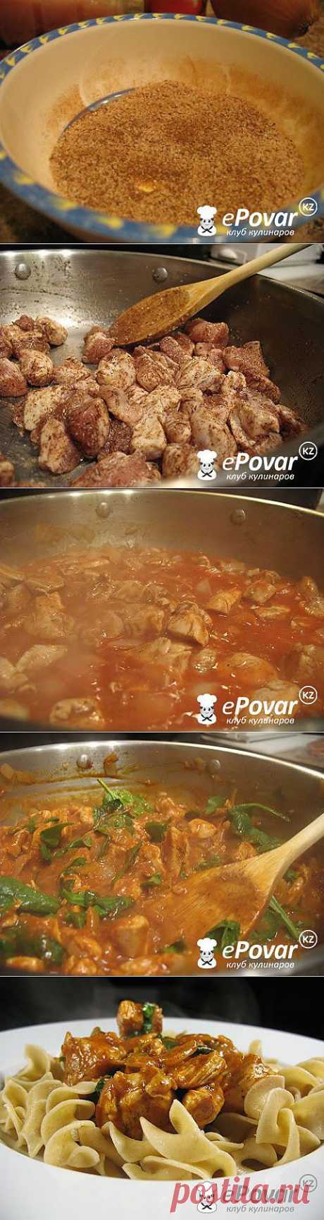 Курица с чесноком и корицей, тушенная в вине — Рецепт приготовления с фото — Горячие блюда, Блюда из птицы