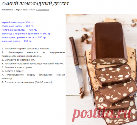 ​Самый шоколадный десерт
