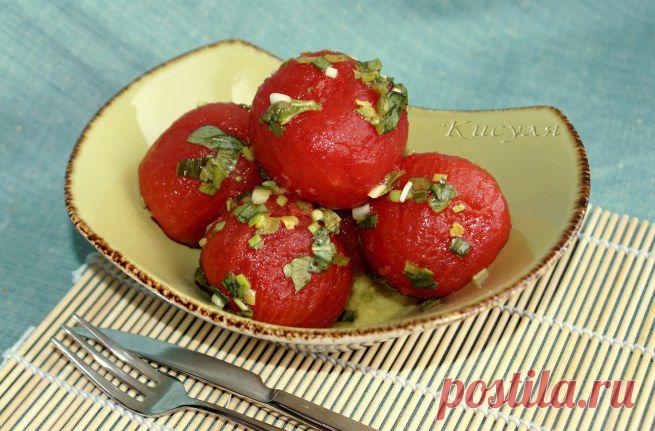 ПОМИДОРЫ, МАРИНОВАННЫЕ ХОЛОДНЫМ СПОСОБОМ.