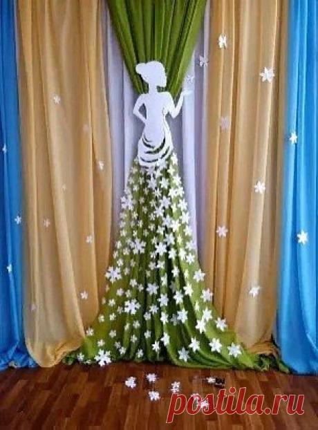 Креативная идея для праздничного оформления.
Детским садам и школам на заметку