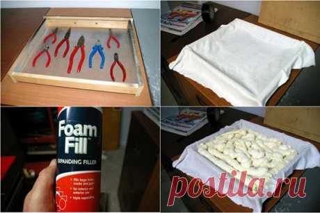 How-To: Form-Fitting Case-, Drawer-Liners From Old T-Shirts, Canned Foam