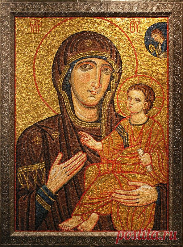 Богородица Одигитрия (копия). Константинопольская Патриархия. Мозаика