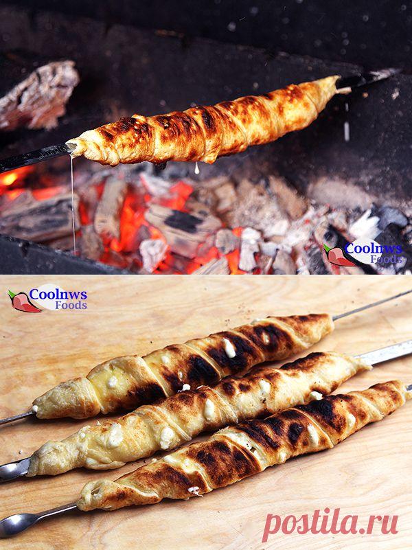 Слоеный хачапури на мангале | Четыре вкуса