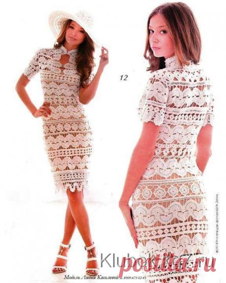 Платье ленточным кружевом | Клубок