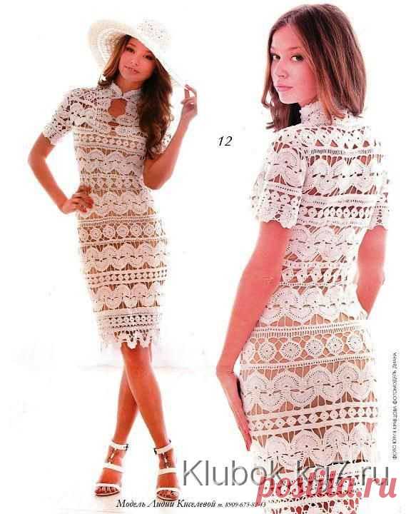 Платье ленточным кружевом | Клубок