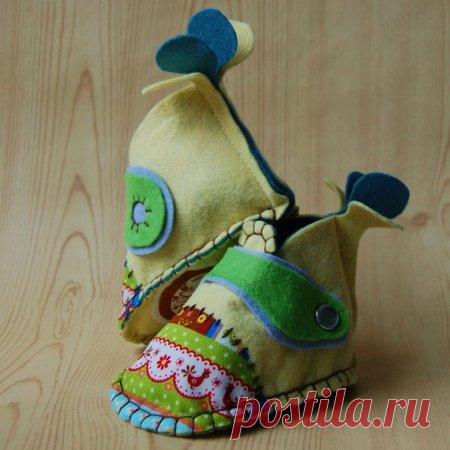 Пинетки для малыша своими руками - выкройка / Шитье, вязание для детей на спицах и крючком с описанием / КлуКлу. Рукоделие - бисероплетение, квиллинг, вышивка крестом, вязание