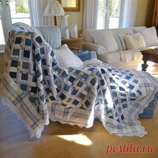 Покрывало из старых джинсов — DIYIdeas