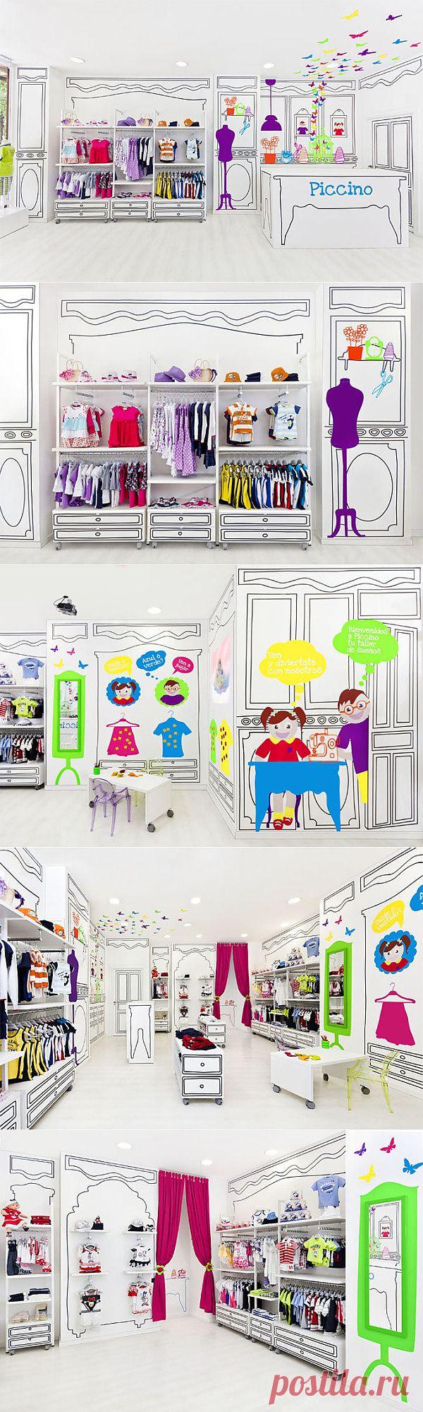 Piccino - интерьер магазина / Декор стен / Модный сайт о стильной переделке одежды и интерьера
