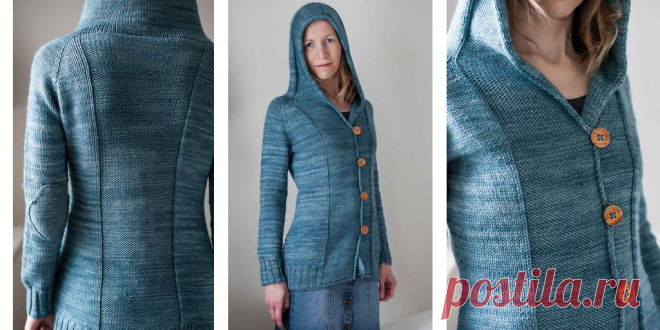 Жакет с капюшоном Well Water Hoodie Вязаный жакет с капюшоном сверху вниз без швов. Вязание спицами сверху вниз без швов женского жакета реглан с капюшоном.