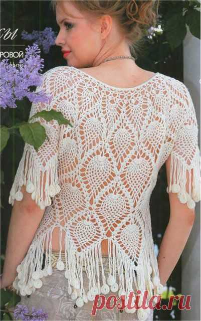 Кофточка из «ананасов»