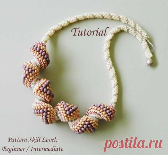 (57) Beading tutorial instructions Cellini spiral by PeyoteBeadArt | Жгуты и лариаты