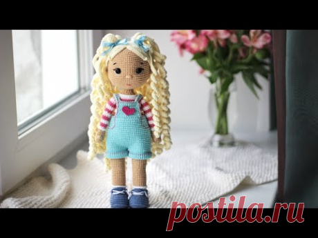 Кукла Сонечка//Часть 1//Подробный мастер класс по вязанию куклы крючком//Вяжем руки и ноги//