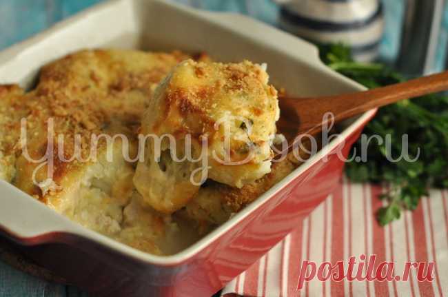 Гратен из цветной капусты с курицей - пошаговый рецепт с фото