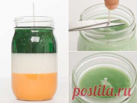 Velas hechas con Crayones