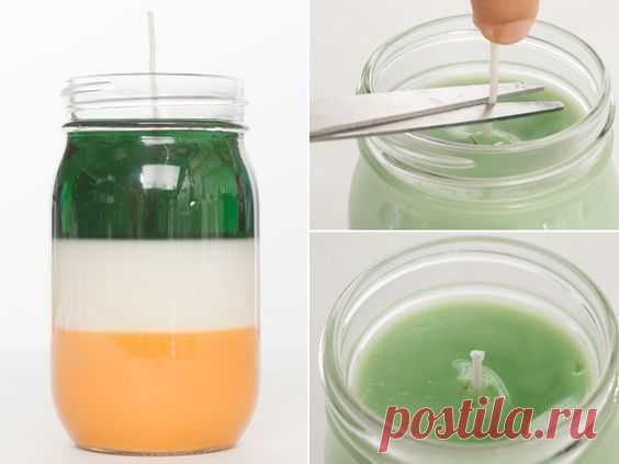 Velas hechas con Crayones