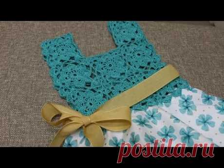 Blusa Crochet para Vestido Circular de Tela