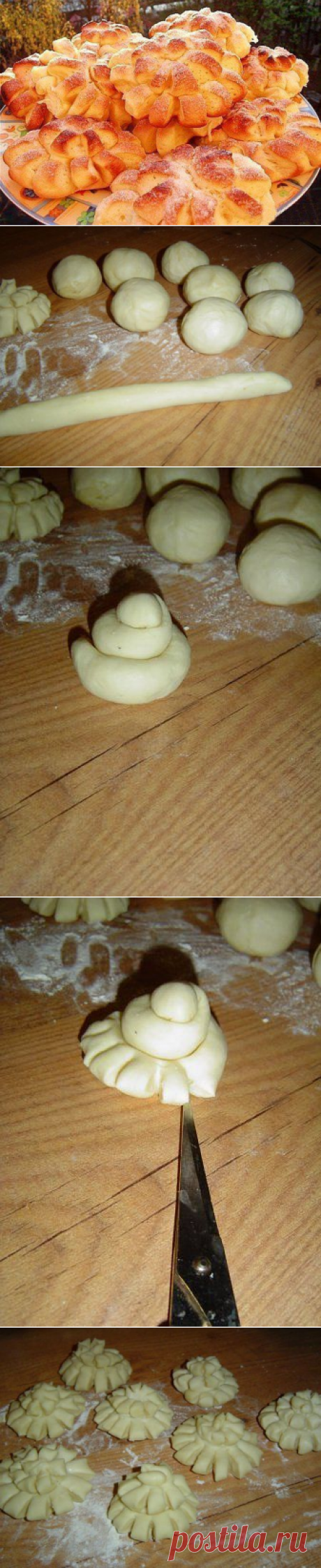 Плюшки с корицей Хризантемы