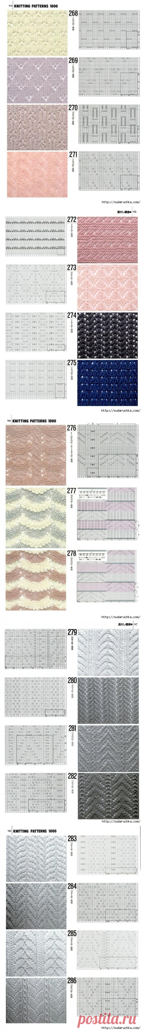 "1000 KNITTING PATTERNS BOOK".Книга по вязанию. Часть 1.