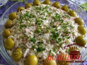 Салат из печени трески. Рецепт. Фото