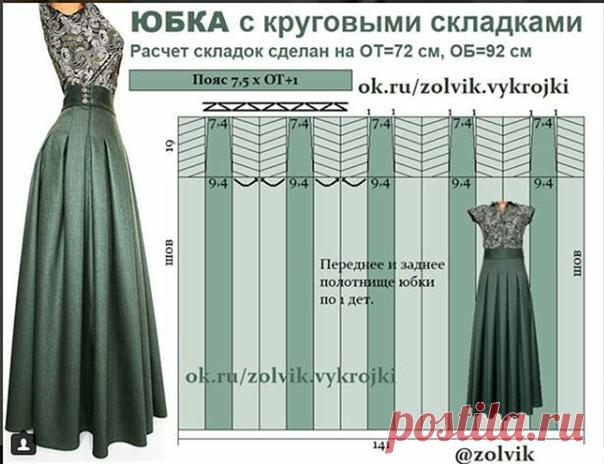 Выкройка юбки со складками
#шитье #выкройки #моделирование #юбка #соскладками #бесплатныевыкройки