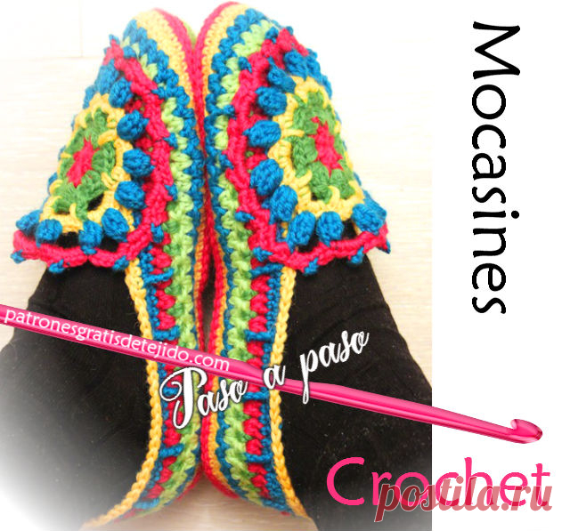 Aprende a tejer mocasines ganchillo / Paso a paso | Crochet y Dos agujas - Patrones de tejido