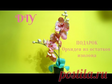Орхидея из остатков изолона.Подарок своими руками.Бесплатный МК - YouTube