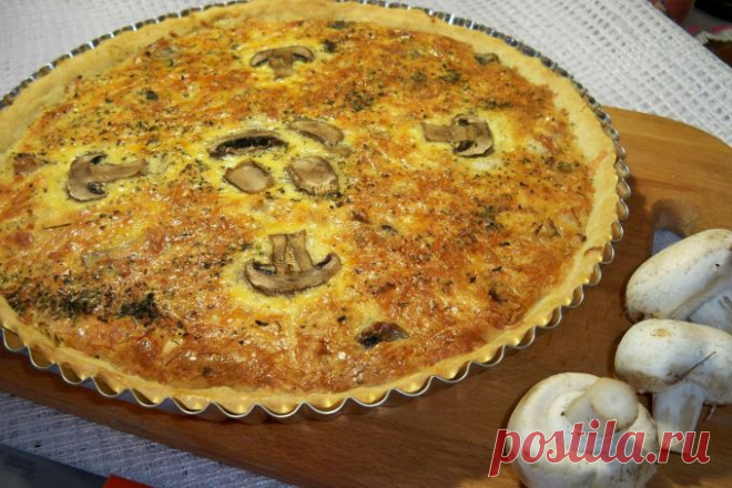 Как приготовить простой наливной пирог с курицей и грибами :: Кулинарные рецепты :: Кулинарные рецепты