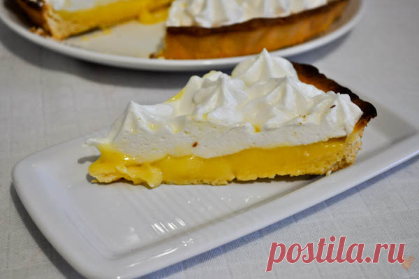 Лимонная тартинка с белковым кремом