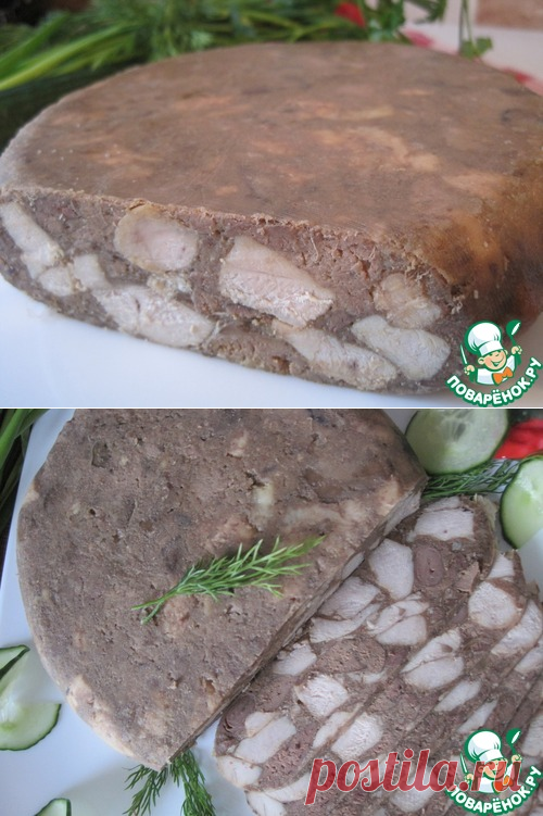 Мясо прессованное в чулке - кулинарный рецепт