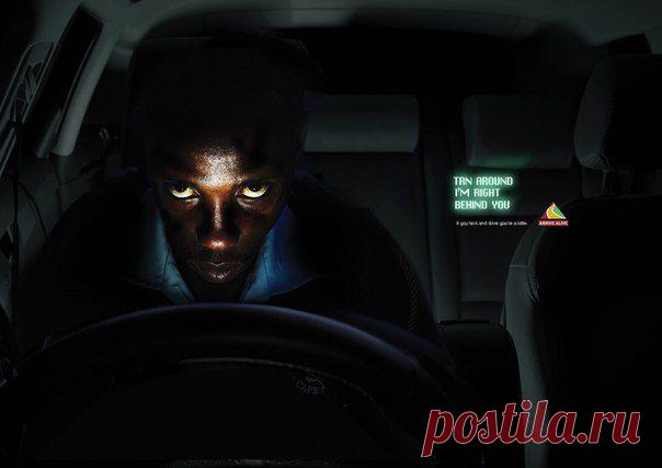 Социалка против написания sms-ок за рулем. Водителей сравнили с серийными убийцами. / Занимательная реклама