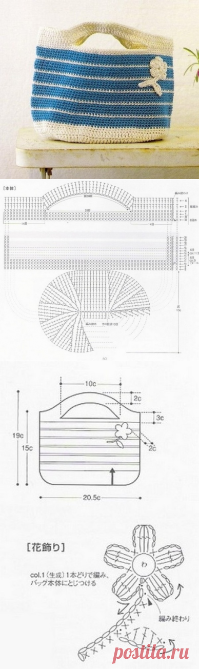 НАША СТРАНА МАСТЕРОВ: Очень много схем для вязания крючком: вместительная и удобная сумка из квадратных мотивов