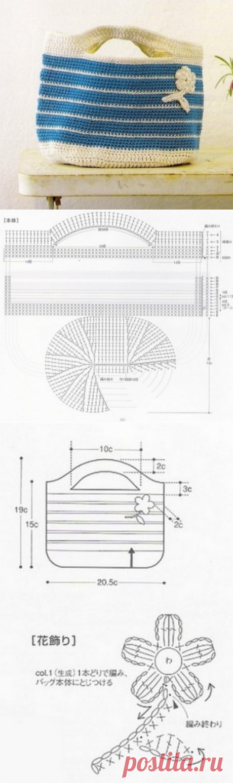 НАША СТРАНА МАСТЕРОВ: Очень много схем для вязания крючком: вместительная и удобная сумка из квадратных мотивов